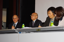 Mr. Amagasa, Mr. Horikawa and Mr. Song spoke about risks of joining the TPP negotiations.