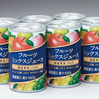 香料不使用！果実本来の甘みとすっきりとした味わいが楽しめる「5種の国産フルーツミックスジュース6缶」